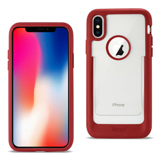 Case Designed For iPhone X / iPhone XS Belt Clip Polymer In Clear Red