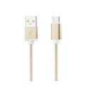 3.3 Ft Nylon Braided Micro USB 2.0 Charging & Sync Data Cable For Type C Device In Gold