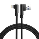 3.3 Ft Nylon Braided Material 8 Pin USB 2.0 Data Cable In Black