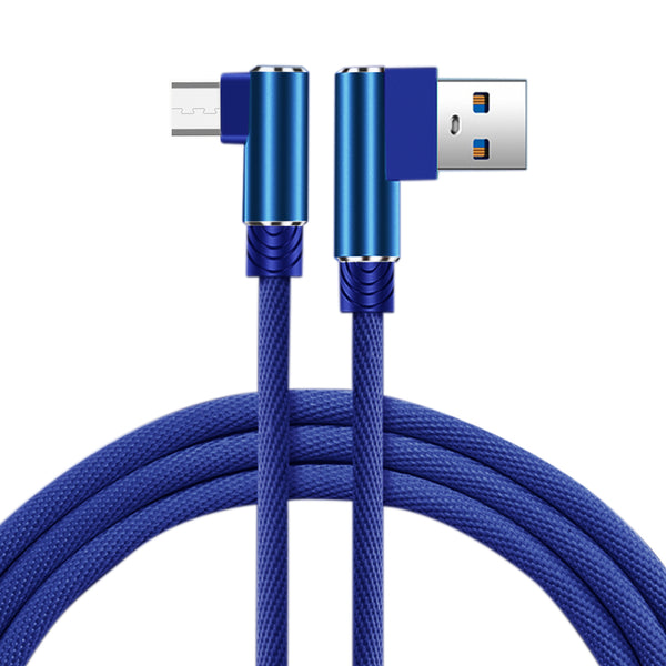 3.3 Ft Nylon Braided Material Micro USB 2.0 Data Cable In Blue