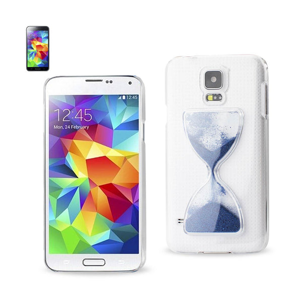 Case Designed For Samsung Galaxy S5 3D Sand Clock Clear In Navy