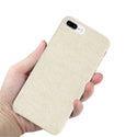 Case Designed For iPhone 8 Plus Herringbone Fabric In Beige