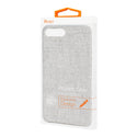 Case Designed For iPhone 8 Plus Herringbone Fabric In Light Gray