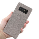 Case Designed For Samsung Galaxy Note 8 Herringbone Fabric In Dark Gray