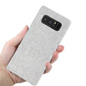 Case Designed For Samsung Galaxy Note 8 Herringbone Fabric In Light Gray