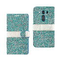 Case Designed For LG V10 Diamond Rhinestone Wallet In Blue