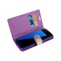 Case Designed For Samsung Galaxy S7 Edge Diamond Rhinestone Wallet In Purple