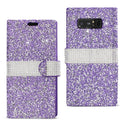 Case Designed For Samsung Galaxy Note 8 Diamond Rhinestone Wallet In Purple