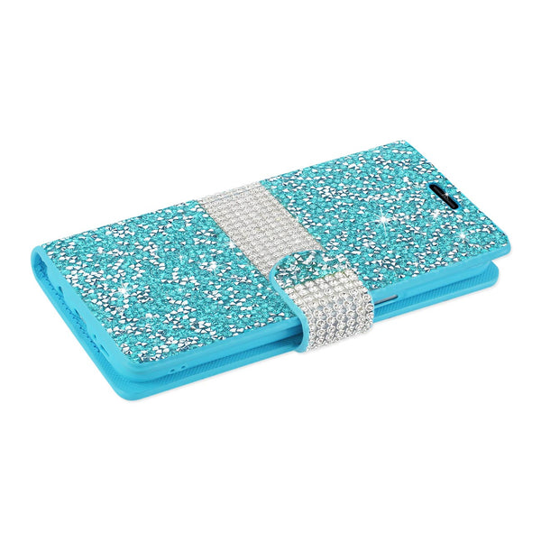 Case Designed For Samsung Galaxy S8 / Sm Diamond Rhinestone Wallet In Blue