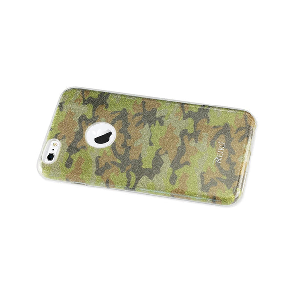 Case Designed For iPhone 6 Plus / 6S Plus Shine Glitter Shimmer Camouflage Hybrid In Camouflage Yellow