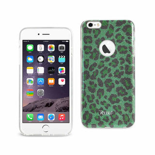 Case Designed For iPhone 6 Plus / 6S Plus Shine Glitter Shimmer Hybrid In Leopard Green