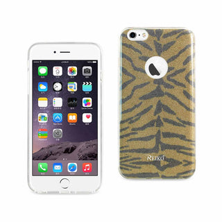 Case Designed For iPhone 6 Plus / 6S Plus Shine Glitter Shimmer Tiger Stripe Hybrid In Yellow