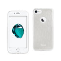 Case Designed For iPhone 7 / 8 / SE2 Shine Glitter Shimmer Stripe Hybrid In Silver
