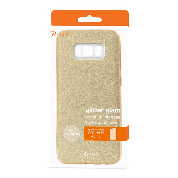 Case Designed For Samsung Galaxy S8 / Sm Shine Glitter Shimmer Leopard Hybrid In Gold