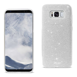 Case Designed For Samsung Galaxy S8 / Sm Shine Glitter Shimmer Leopard Hybrid In Silver