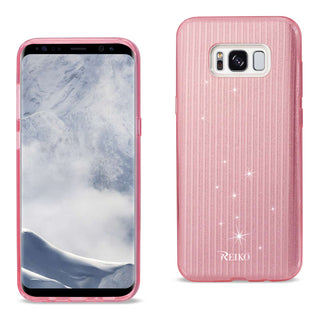 Case Designed For Samsung Galaxy S8 / Sm Shine Glitter Shimmer Stripe Hybrid In Linear Pink