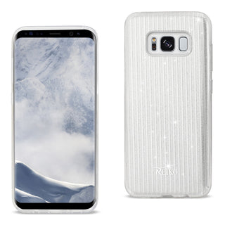 Case Designed For Samsung Galaxy S8 / Sm Shine Glitter Shimmer Stripe Hybrid In Linear Silver