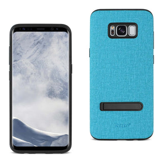 Case Designed For Samsung Galaxy S8 / Sm Denim Texture TPU Protector Cover In Blue
