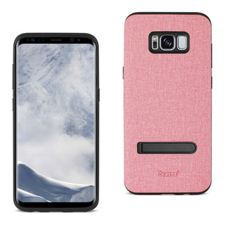 Case Designed For Samsung Galaxy S8 / Sm Denim Texture TPU Protector Cover In Pink