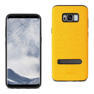 Case Designed For Samsung Galaxy S8 / Sm Denim Texture TPU Protector Cover In Yellow