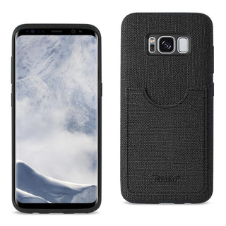 Case Designed For Samsung Galaxy S8 / Sm Anti-Slip Texture Protector Cover With Card Slot In Black