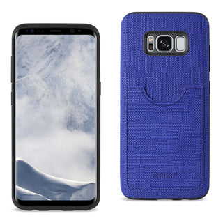 Case Designed For Samsung Galaxy S8 / Sm Anti-Slip Texture Protector Cover With Card Slot In Navy