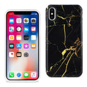Case Designed For iPhone X / iPhone XS Streak Marble iPhone Cover In Black