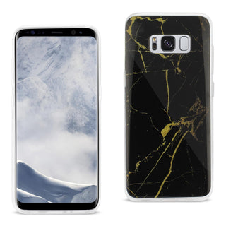 Case Designed For Samsung Galaxy S8 Edge / S8 Plus Streak Marble iPhone Cover In Black