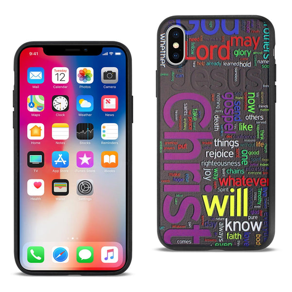 Case Designed For iPhone X / iPhone XS Design TPU With Vibrant Word Cloud Jesus Letters