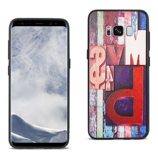 Case Designed For Samsung Galaxy S8 Embossed Wood Pattern Design TPU With Multi-Letter