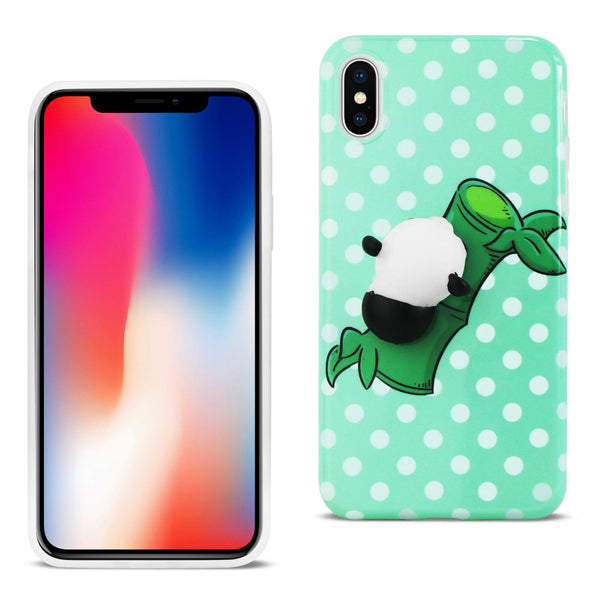 Case Designed For iPhone X / iPhone XS TPU Design With 3D Soft Silicone Poke Squishy Panda