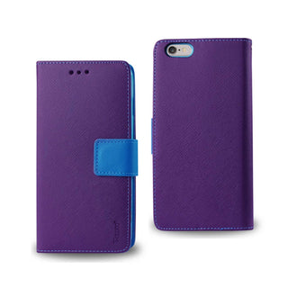 Case Designed For iPhone 6 Plus 3-In-1 Wallet In Purple