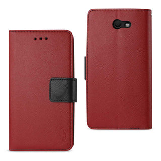 Case Designed For Samsung Galaxy J7 V (2017) 3-In-1 Wallet In Red