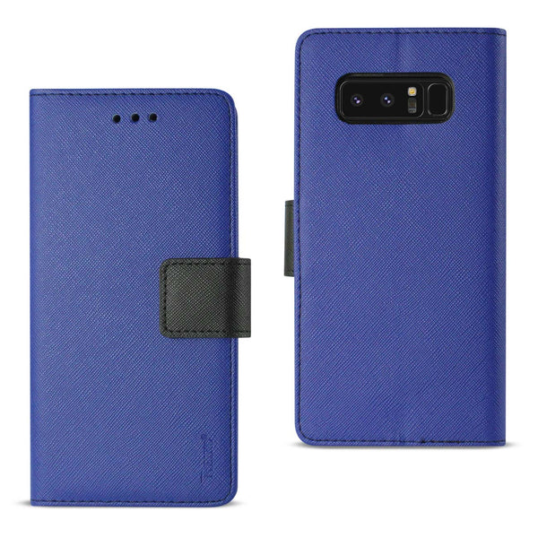Case Designed For Samsung Galaxy Note 8 3-In-1 Wallet In Navy