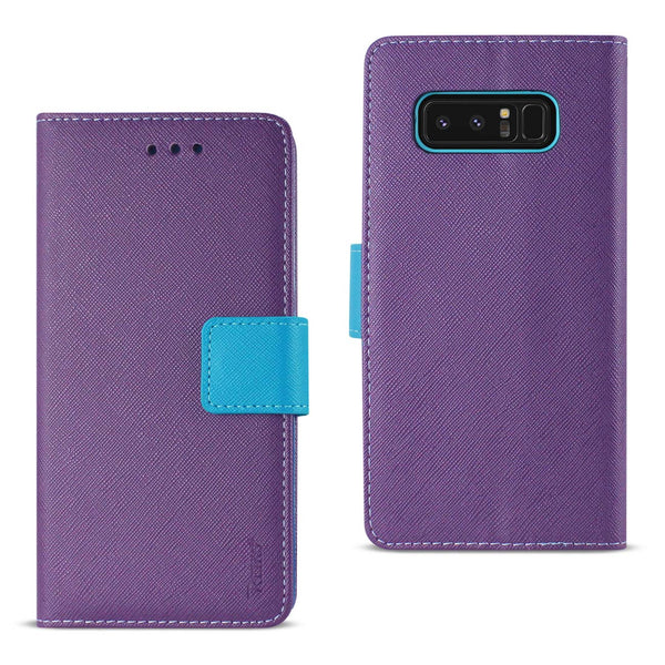 Case Designed For Samsung Galaxy Note 8 3-In-1 Wallet In Purple