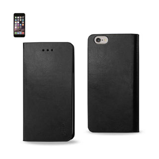 Case Designed For iPhone 6 Plus Flip Folio With Card Holder In Black