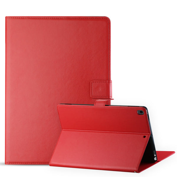 Case Designed For Leather Folio Cover Protective For 10.2" iPad 8 2020 Or iPad 7 2019 In Red