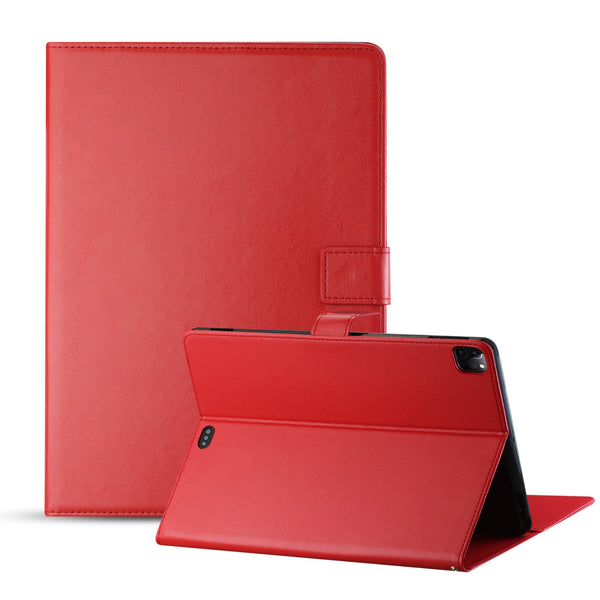 Case Designed For Leather Folio Cover Protective For 12.9" iPad Pro In Red