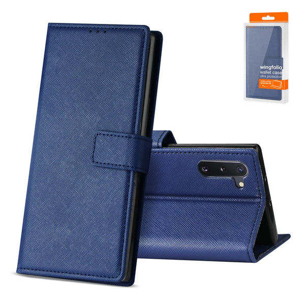 Case Designed For Samsung Galaxy Note 10 3-In-1 Wallet In Blue