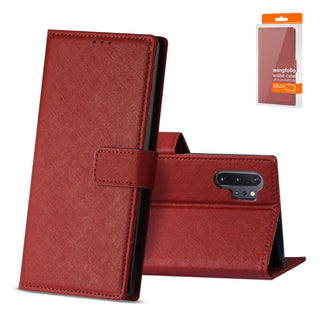 Case Designed For Samsung Galaxy Note 10 Plus 3-In-1 Wallet In Red