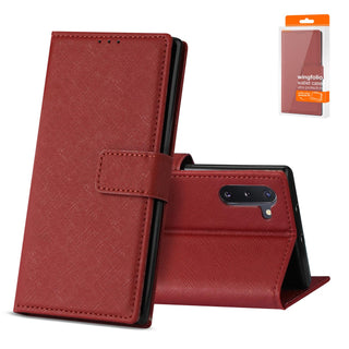 Case Designed For Samsung Galaxy Note 10 3-In-1 Wallet In Red