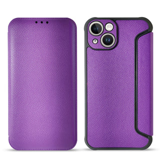 Case Designed For Magnetic Wallet Leather Phone For Apple iPhone 14 Plus In Purple