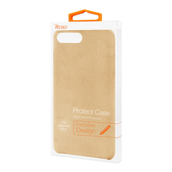 Case Designed For iPhone 8 Plus / 7 Plus Fuzzy Fur Soft TPU In Camel