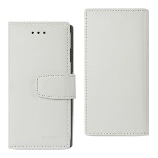 Case Designed For iPhone X / iPhone XS Genuine Leather Wallet With RFID Card Protection In Ivory