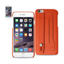 Case Designed For iPhone 6 Plus Genuine Leather Hand Strap In Tangerine