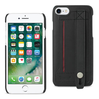 Case Designed For iPhone 7 / 8 / SE2 Genuine Leather Hand Strap In Black