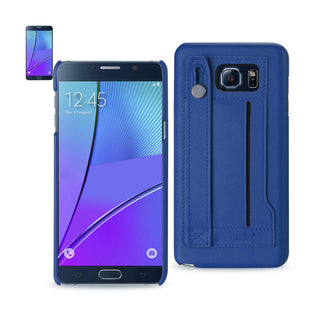 Case Designed For Samsung Galaxy Note 5 Genuine Leather Hand Strap In Ultramarine