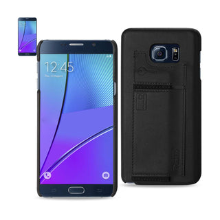 Case Designed For Samsung Galaxy Note 5 RFID Genuine Leather Protection And Key Holder In Black