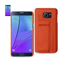 Case Designed For Samsung Galaxy Note 5 RFID Genuine Leather Protection And Key Holder In Tangerine