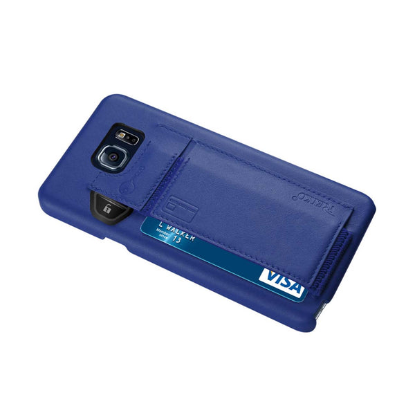 Case Designed For Samsung Galaxy Note 5 RFID Genuine Leather Protection And Key Holder In Ultramarine